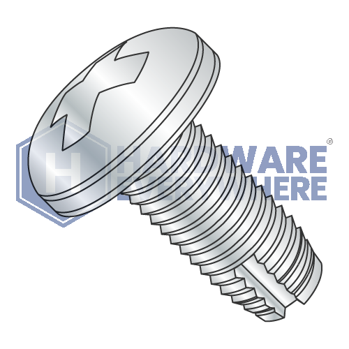 1/4-20 X 1 Thread Cutting Screws / Phillips / Pan Head / Steel / Zinc / Type 1