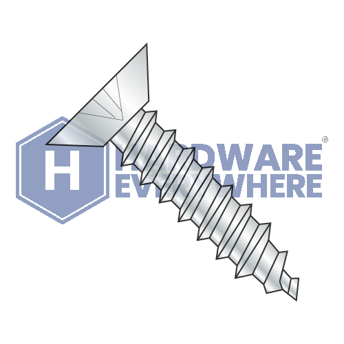 #10 x 3/4 SHEET METAL SCREWS / Phillips / Flat Head Undercut / Steel / Zinc