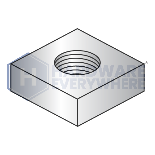 12-24 Square MACHINE NUTS / 18-8 Stainless / Plain