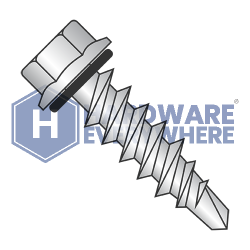 #14 x 7/8 SELF DRILLING SCREWS / Hex Washer Head / Steel / Zinc