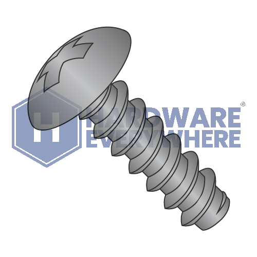 #10 x 5/8 SHEET METAL SCREWS / Phillips / Truss Head / Steel / Black Oxide