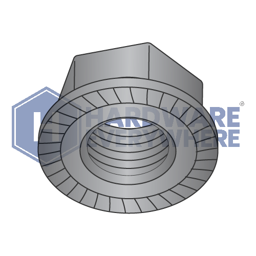 1/4-20 SERRATED FLANGE NUTS / Steel / Black Zinc