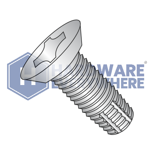 10-32 X 1/2 Thread Cutting Screws / Phillips / Flat Head Undercut / 410 Stainless / Plain / Type F