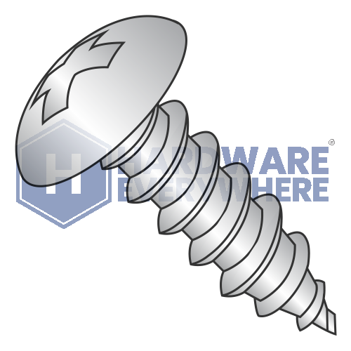 #10 x 1/2 SHEET METAL SCREWS / Phillips / Truss Head / 410 Stainless / Plain