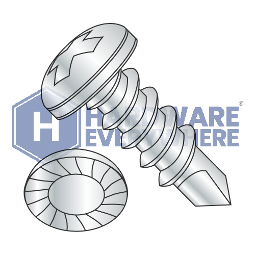 #10 x 3/4 SELF DRILLING SCREWS / Phillips / Pan Head / Steel / Zinc