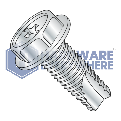 8-32 X 1/2 Thread Cutting Screws / Slotted / Pan Head / Steel / Zinc / Type 23