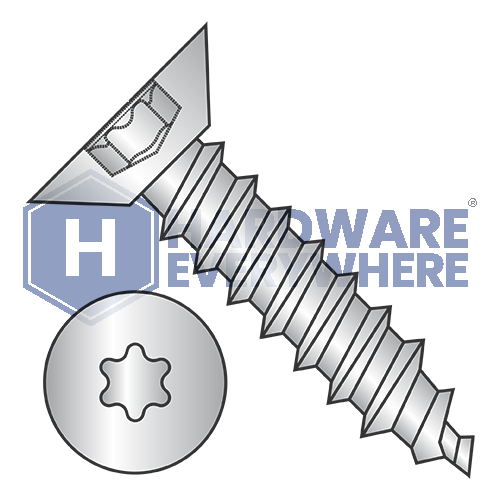 #10 x 1/2 SHEET METAL SCREWS / Torx / Flat Head Undercut / Steel / Zinc