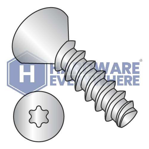 10-14 X 1 1/4 Thread Forming Screws / Torx / Flat Head / 18-8 Stainless / Plain / Plastite (Blunt Tip) Alternate 48-2