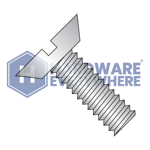 6-32 x 1/2 MACHINE SCREWS / Slotted / Flat Head Undercut / 18-8 Stainless / Plain