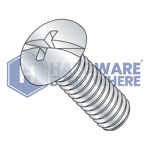 10-24 x 4 MACHINE SCREWS / Combo / Round Head / Steel / Zinc