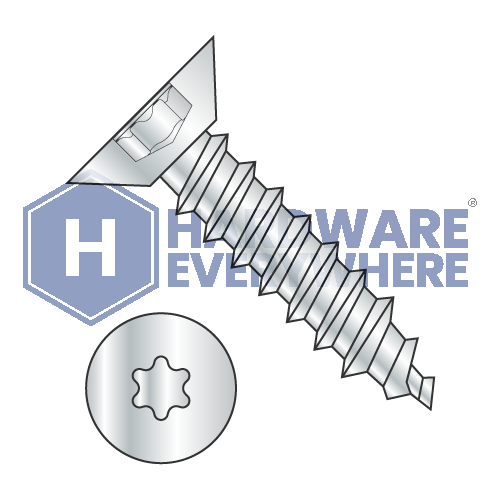 #4 x 3/8 SHEET METAL SCREWS / Torx / Flat Head Undercut / Steel / Zinc