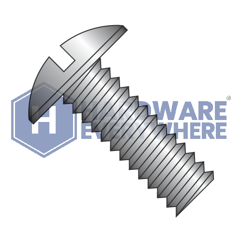 1/4-20 x 1 1/4 MACHINE SCREWS / Slotted / Truss Head / Steel / Black Zinc