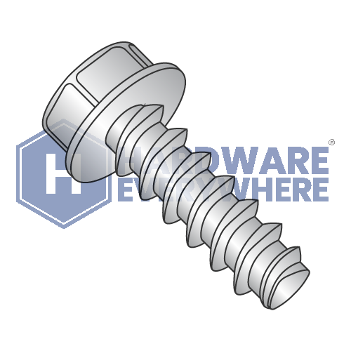 8-16 X 1/2 Thread Forming Screws / Unslotted / Hex Washer Head / 18-8 Stainless / Plain / Plastite (Blunt Tip) Alternate 48-2