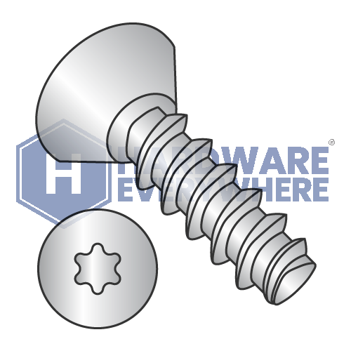 10-14 x 1/2 THREAD FORMING SCREWS / Torx / Flat Head Undercut / 18-8 Stainless / Plain