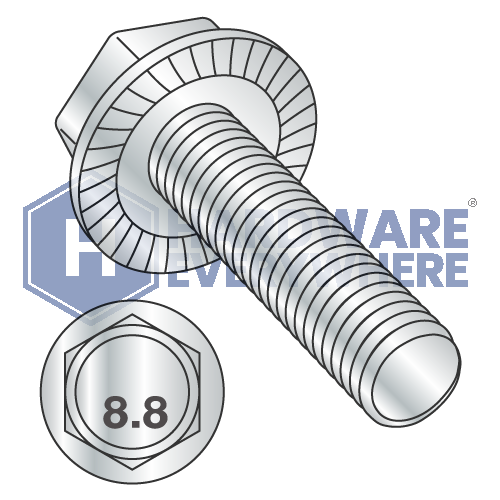 M8 x 30 METRIC FLANGE BOLTS / Grade 8.8 / Zinc