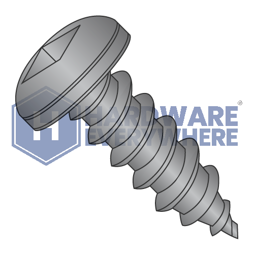 #14 x 1 SHEET METAL SCREWS / Square / Pan Head / Steel / Black Oxide