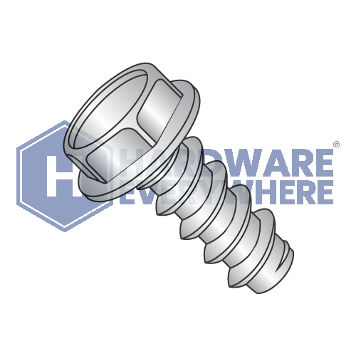 5/16 x 1 SHEET METAL SCREWS / Unslotted / Hex Washer Head / 18-8 Stainless / Plain