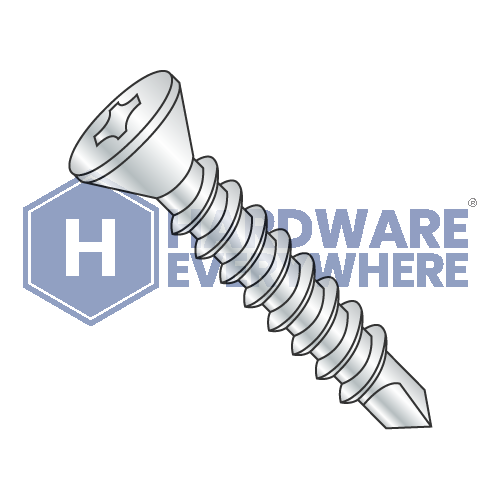 #10 x 1 SELF DRILLING SCREWS / Phillips / Trim Head / Steel / Zinc