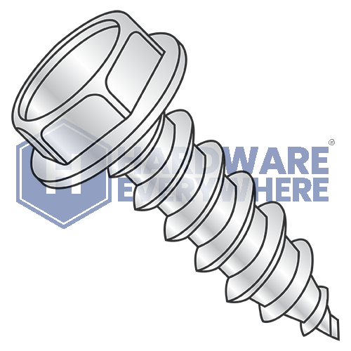 #14 x 1 1/2 SHEET METAL SCREWS / Unslotted / Hex Washer Head / Steel / Coated 1000 Hour