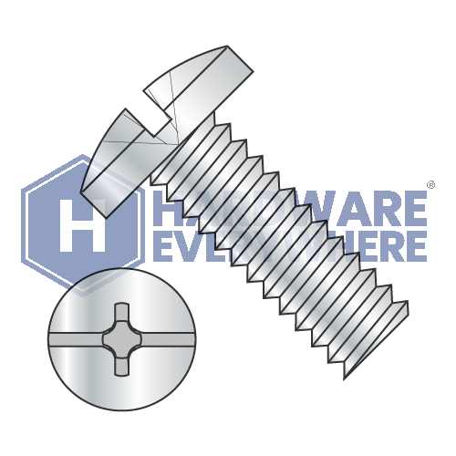 10-32 x 3/8 MACHINE SCREWS / Combo / Binder Head Undercut / Steel / Zinc
