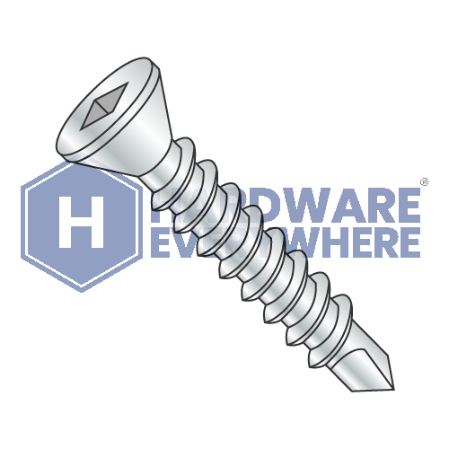 #6 x 3/4 SELF DRILLING SCREWS / Square / Trim Head / Steel / Zinc