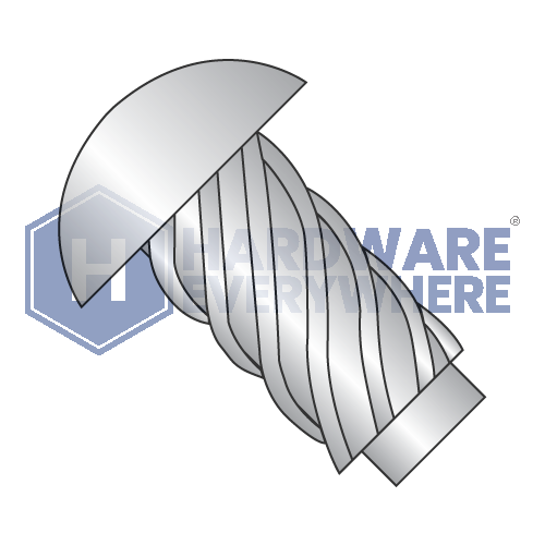 #12 x 1 Screws / U-Drive / Round Head / 18-8 Stainless / Plain