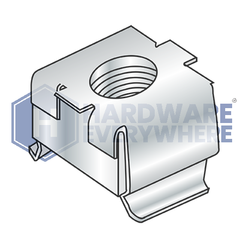 1/4-20 CAGE NUTS / Steel / Zinc / Panel Range .025-.063