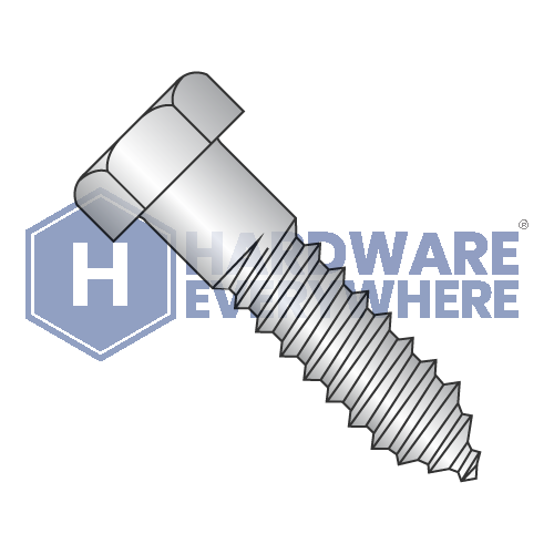 5/16 x 2 LAG SCREWS / Hex Head / 18-8 Stainless / Plain