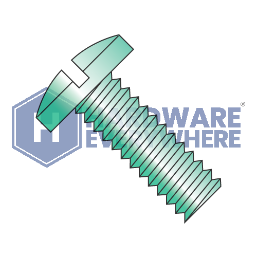 10-24 x 1/4 MACHINE SCREWS / Slotted / Binder Head / Steel / Green Zinc