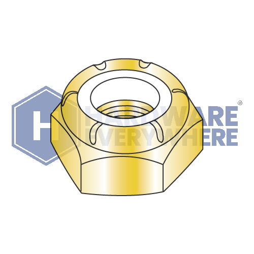 3/8-16 JAM NYLON INSERT LOCK NUTS / Steel / Yellow Zinc