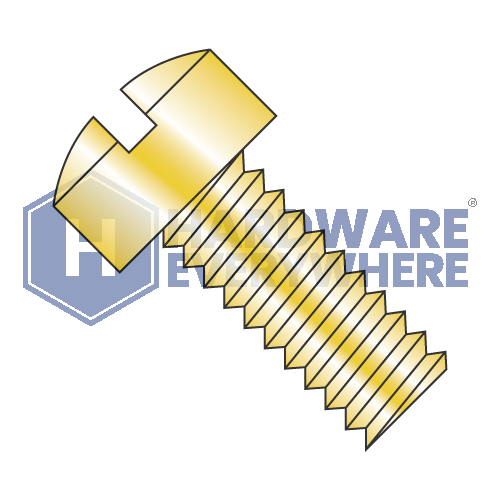 8-32 x 3/4 MACHINE SCREWS / Slotted / Fillister Head / Steel / Yellow Zinc
