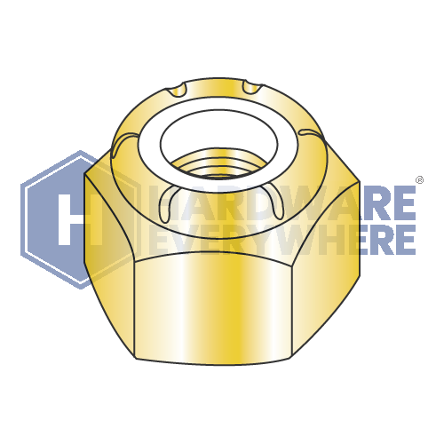 5/8-11 HEAVY JAM NYLON INSERT LOCK NUTS / Steel / Yellow Zinc