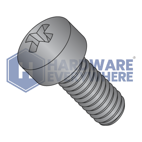 4-40 x 1/4 MACHINE SCREWS / Phillips / Fillister Head / Steel / Black Oxide