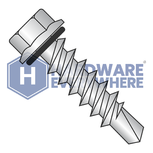 #12 x 1 SELF DRILLING SCREWS / Hex Washer Head / Steel / Zinc