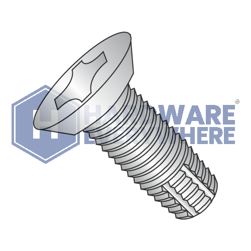 12-24 X 1 1/4 Thread Cutting Screws / Square / Flat Head Undercut / 18-8 Stainless / Plain / Type F