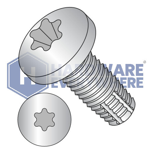 1/4-20 X 3/4 Thread Cutting Screws / Torx / Pan Head / 18-8 Stainless / Plain / Type F