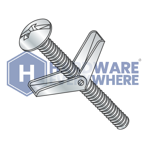 1/4 x 3 TOGGLE BOLTS / Combo / Mushroom / Steel / Zinc