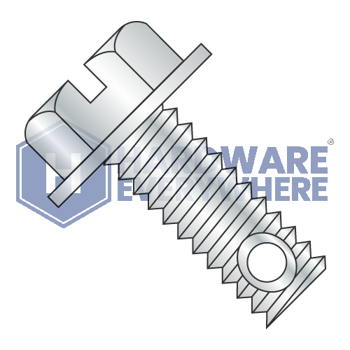 3/8-16 x 3 1/2 MACHINE SCREWS / Slotted / Hex Washer Head / Steel / Zinc