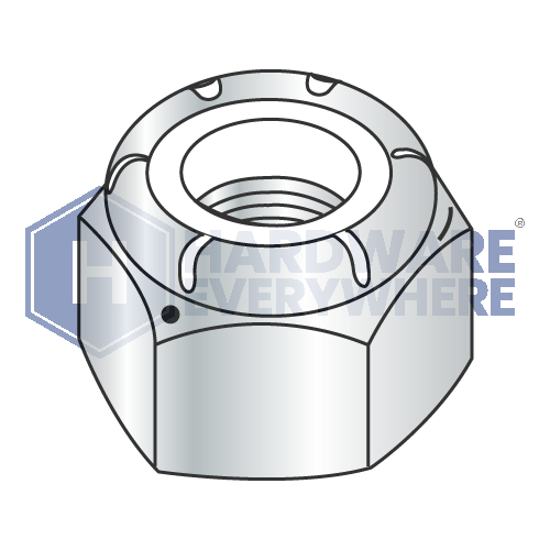 1/4-28 NYLON INSERT LOCK NUTS / Grade 5 / Zinc