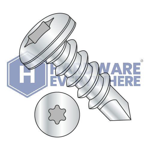 #10 x 2 SELF DRILLING SCREWS / Torx / Pan Head / Steel / Zinc