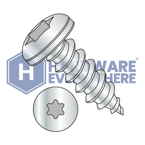 #14 x 2 SHEET METAL SCREWS / Torx / Pan Head / Steel / Zinc