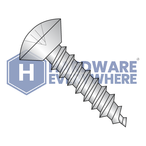 #10 x 1/2 SHEET METAL SCREWS / Phillips / Oval Head Undercut / 18-8 Stainless / Plain