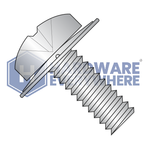 2-56 x 5/16 SEMS SCREWS / Square / Pan Head / 18-8 Stainless / Plain