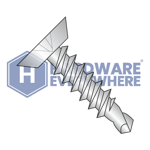 #8 x 3/4 SELF DRILLING SCREWS / Phillips / Flat Head Undercut / 18-8 Stainless / Plain