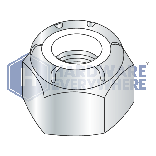 1 1/2-6 NYLON INSERT LOCK NUTS / Steel / Zinc