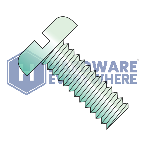 10-32 x 1/4 MACHINE SCREWS / Slotted / Pan Head / Steel / Green Zinc