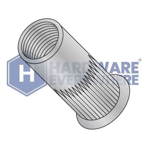 8-32 Small Flange/Ribbed Rivet Nuts / Aluminum / Plain