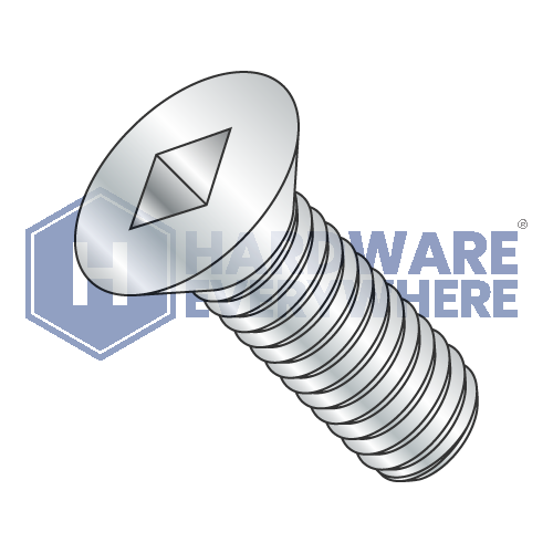 10-24 x 1 MACHINE SCREWS / Square / Flat Head / Steel / Zinc