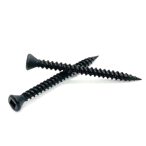 6 x 2 1/4 DRYWALL SCREWS / Square / Bugle Head / Steel / Black Oxide