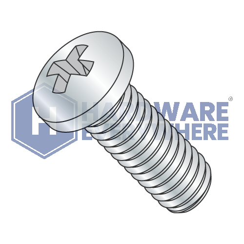 M6 x 8 METRIC MACHINE SCREWS / Phillips / Pan Head / Steel / Zinc